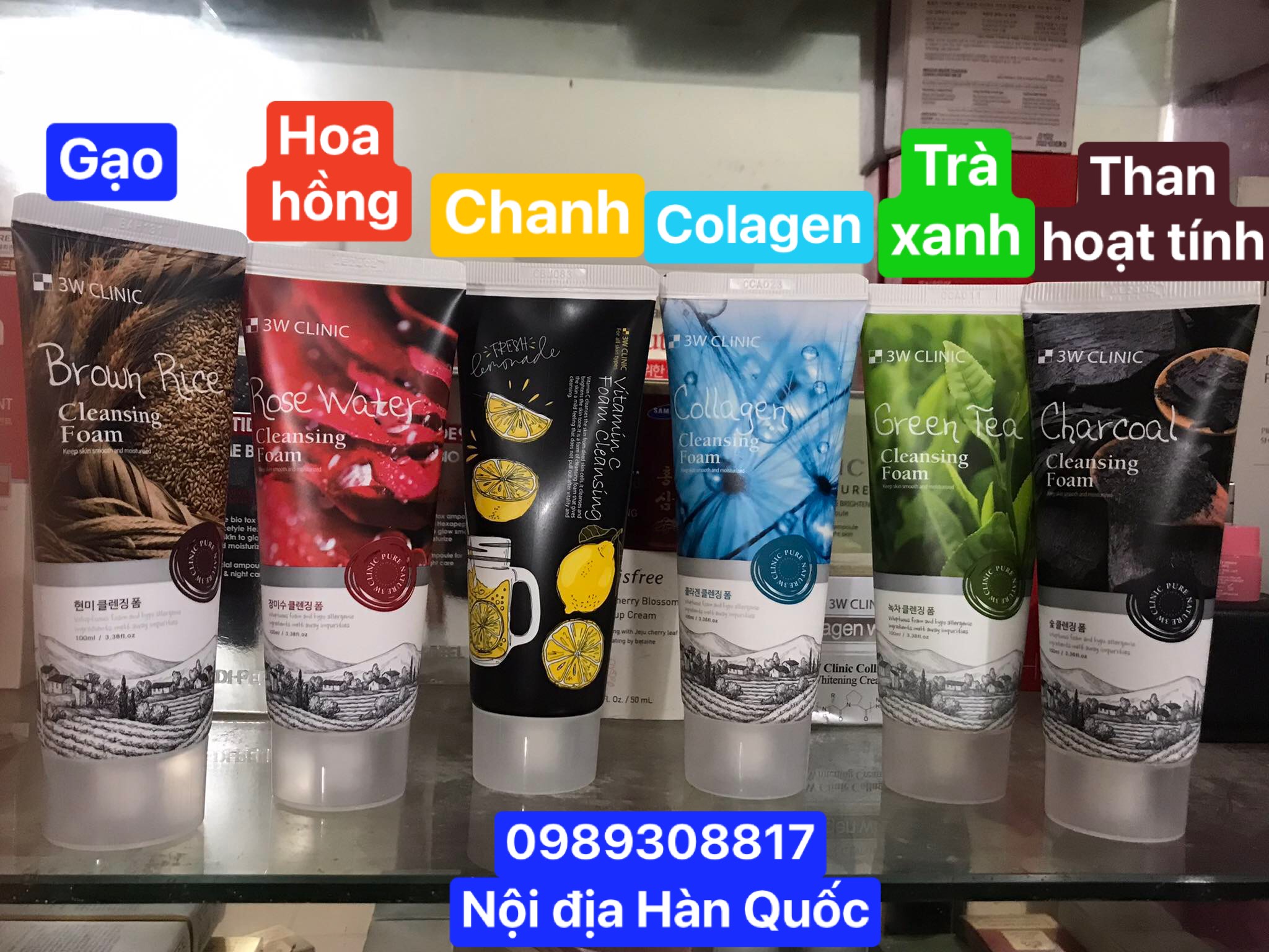 Sữa rửa mặt 3w Clinic Hàn Quốc 100ml sạch sâu, cho làn da mịn màng tươi trẻ - ĐỦ VỊ
