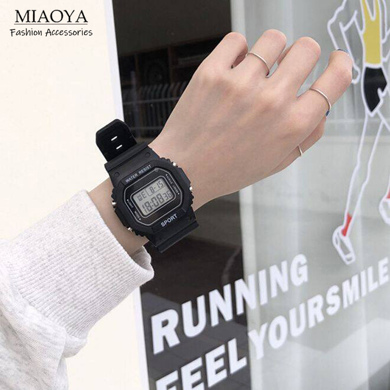 MIAOYA Fashion Jewelry Shop INS Đồng hồ sinh viên nhiều màu Vật liệu mềm thumbnail