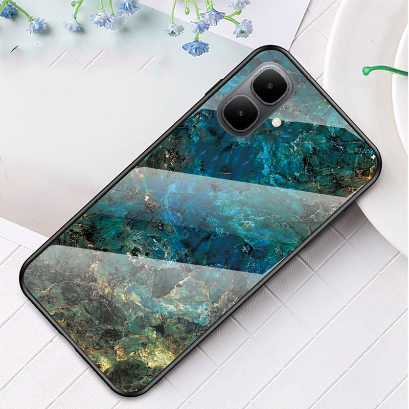 Phone%20case%20For%20infinix%20Smart%2010%20Plus%20Back%20cover%20Fashion%20Marble%20Hard%20Tempered%20Glass%20Protector%20Soft%20Silicone%20Cover%20For%20infinix%20Smart%2010%20Cover%20cases%20-%20Image%204
