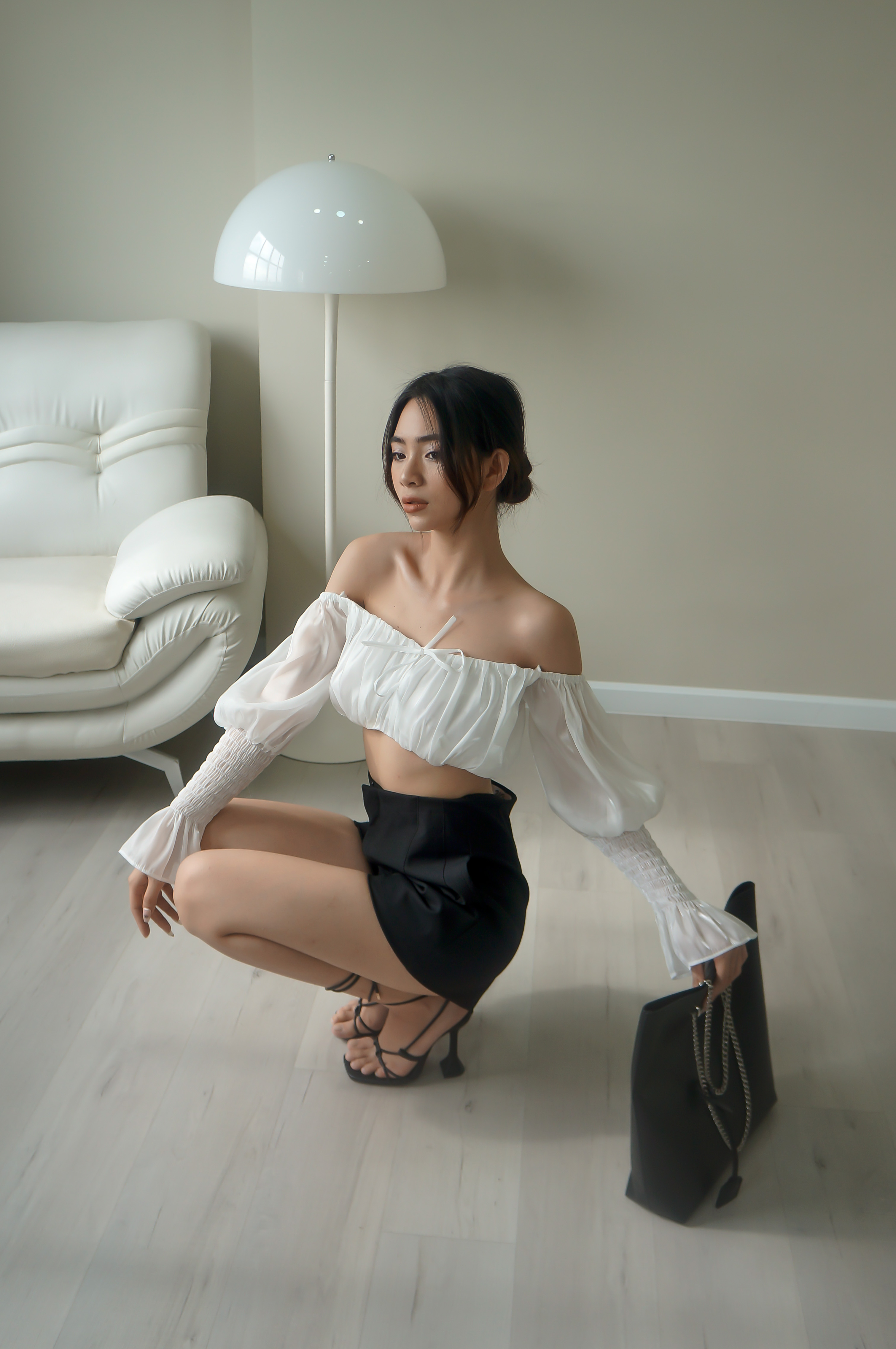 áo trễ vai nữ tay phồng