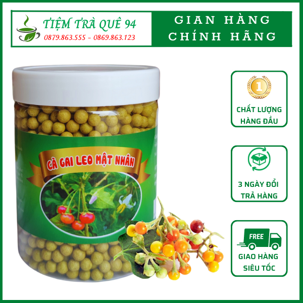 Viên cà gai leo mật nhân, cà gai leo mật nhân nguyên chất, cải thiện chức năng gan, hàng loại 1 - 500gr