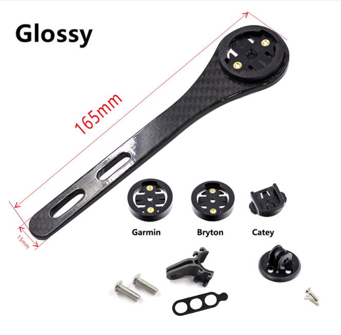 KOCEVLO Carbon Fiber Bicycle Road Bike Cycling MTB Computer Stopwatch Speedometer Mount Holder For Garmin Cateye Bryton Gopro XOSS