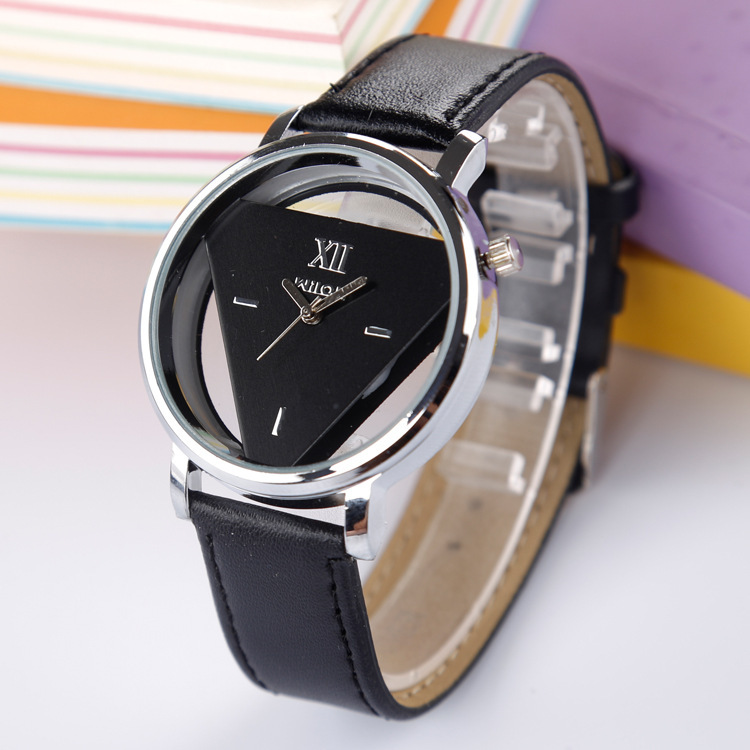 【Factory Store】Triangle Design Double-Sided Hollow Trendy Student Couple's Watch - Unmechanical.