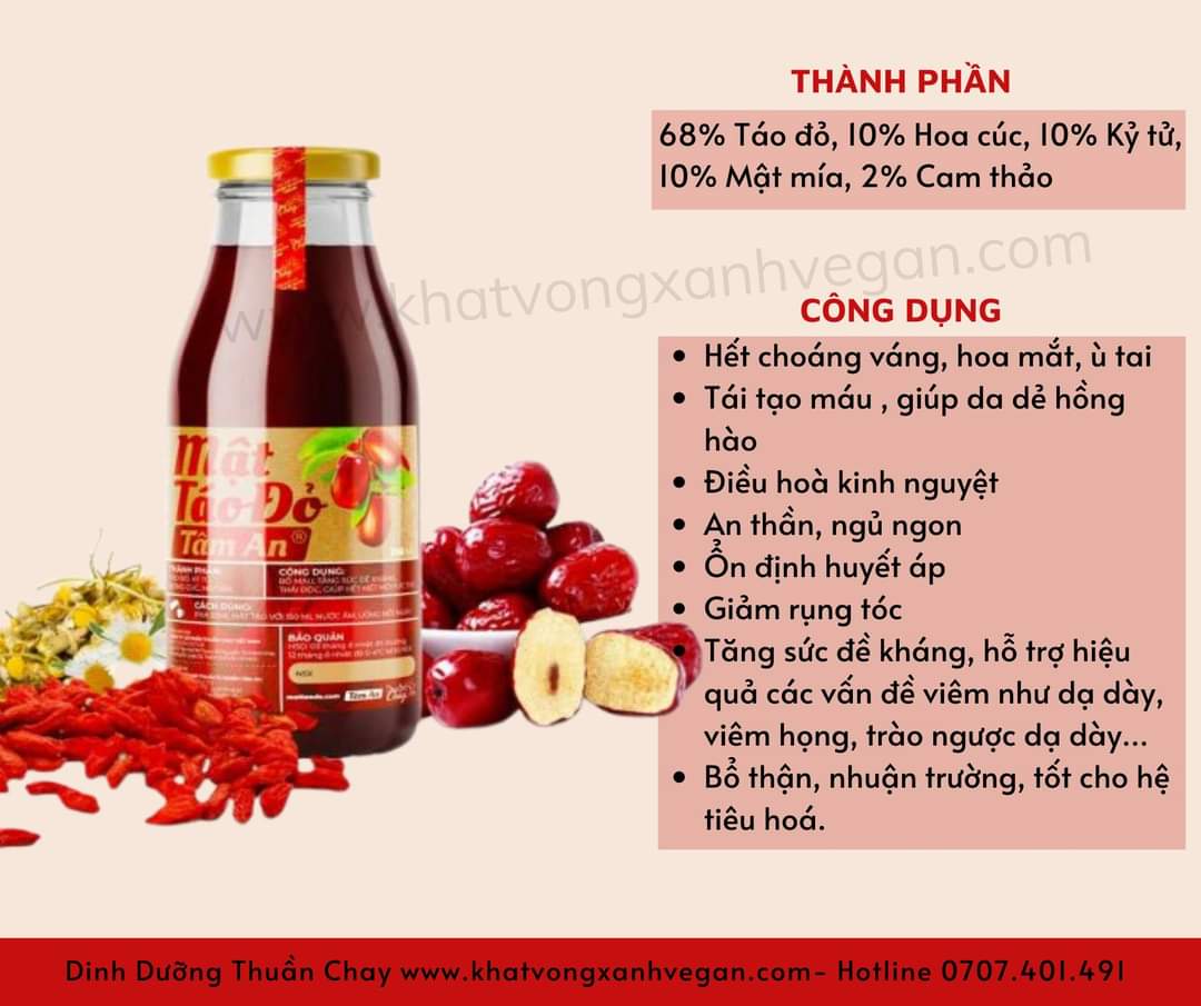 Mật táo đỏ bổ máu (250ml)