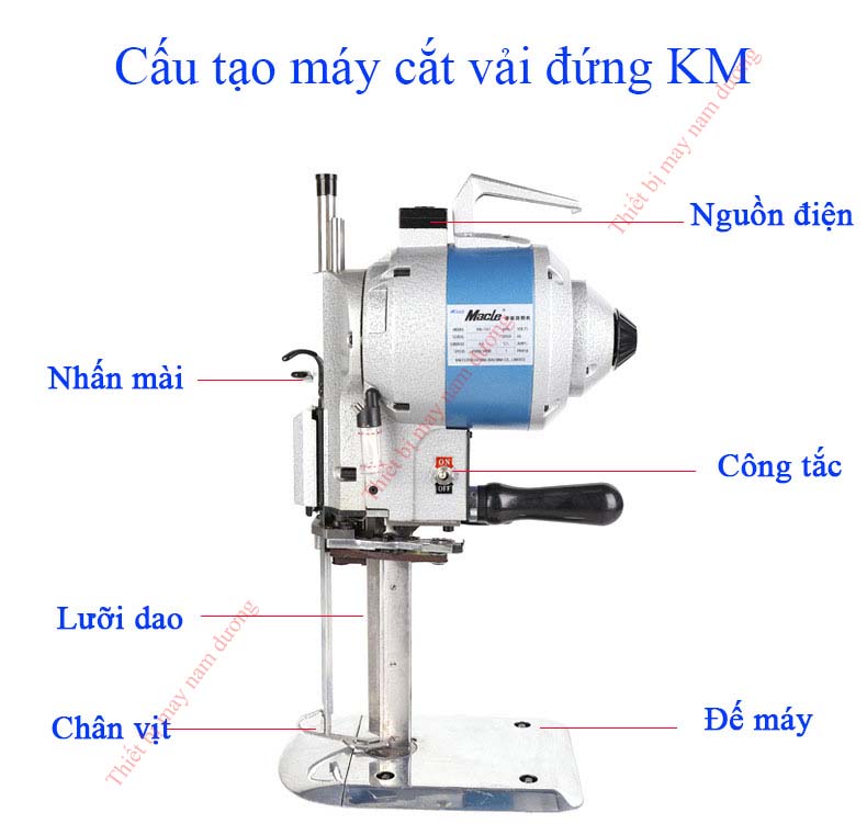 Máy cắt vải đứng KM xanh 8 inch