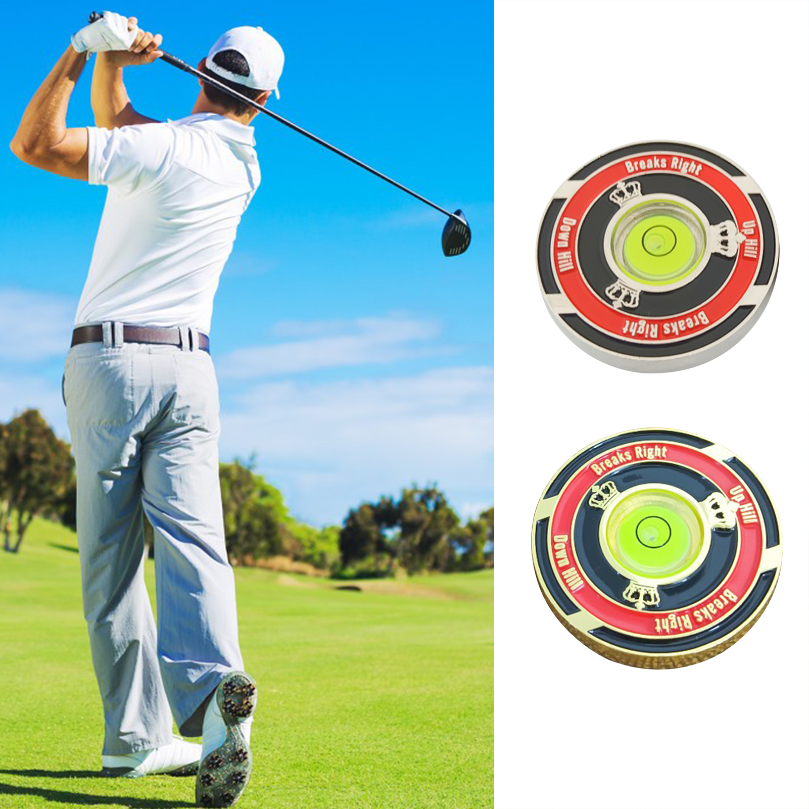 Guyouzi® High Precision Green Reading Aid Versatile Golf Supplies Improve Your Golf Putting with the Compact and Lightweight Golf Green Reader High-precision Bubble Level for Golfers