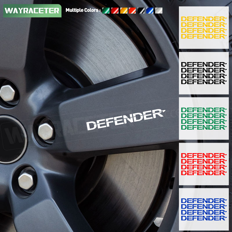 【Prime deal】  4 Pcs Reflective Car Tires Alloy Rim Wheel Sticker For Land Rover Defender 110 90 130 