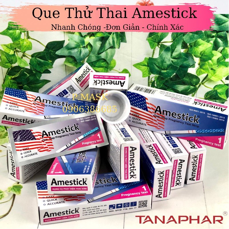 Combo 6 que thử thai amestick phát hiện thai sớm - que thử thai tanaphar amestick tiện lợi, chính xác cao