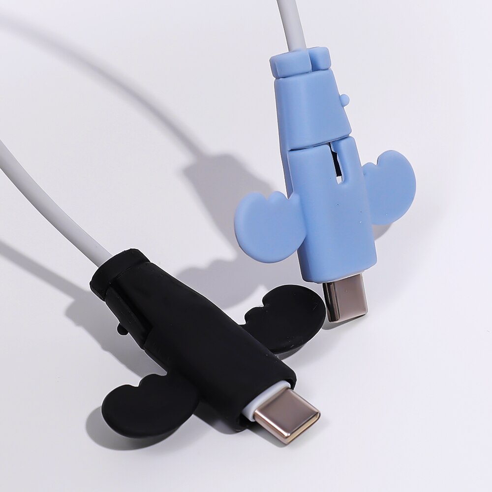 1/4 vỏ bảo vệ cáp sạc Silicon Phụ kiện điện thoại vạn năng Ốp bảo vệ cáp dữ liệu chống vỡ