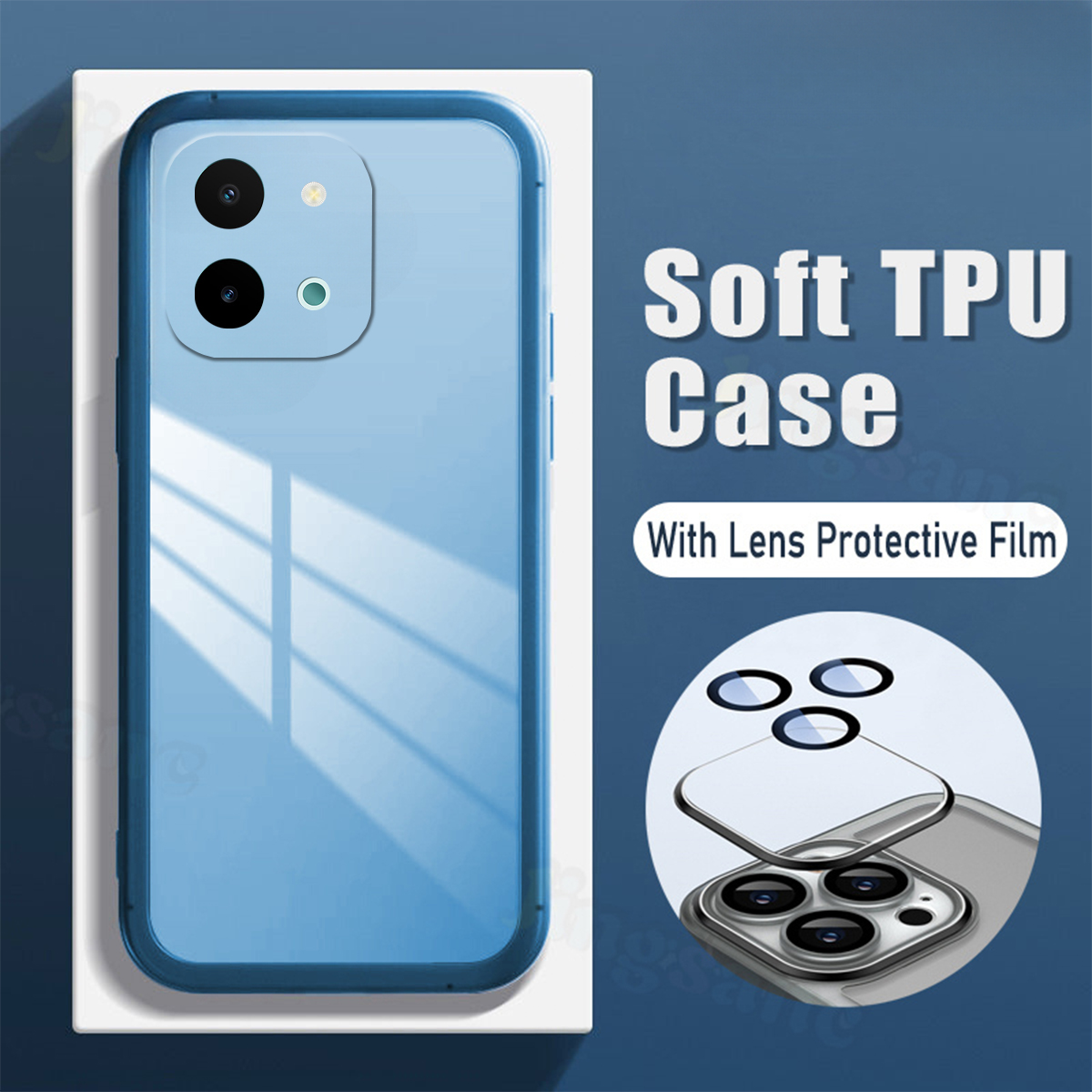 Phone cover vivo Y28 4G case Camera Protection Classic Borderless Silicone Transparent For Vivo Y28 cases. 