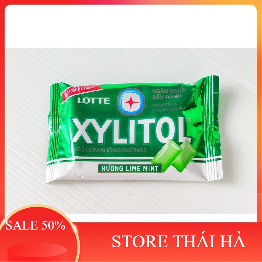 Kẹo cao su không đường Xylitol đủ vị vỉ 11,6g