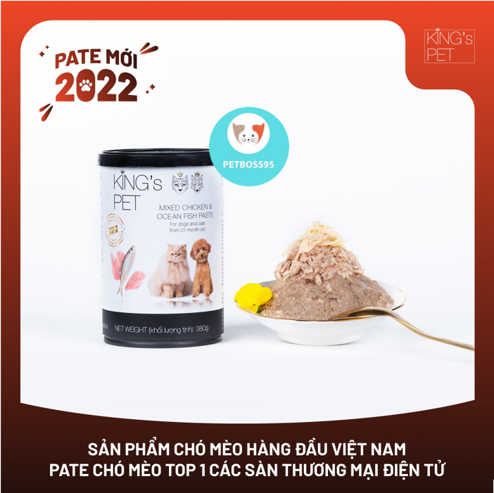 PATE KING PET CHO CHÓ MÈO LON 380g