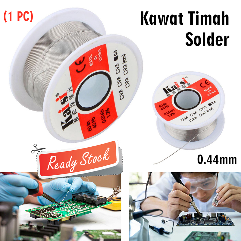 Kawat Timah Solder 0.44mm 1 Gulung Roll Rol Tinol Tenol Soldering