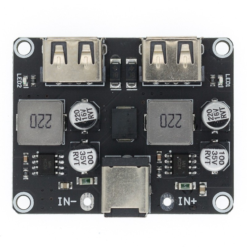 052 mô đun hạ áp qc3.0 qc2.0 usb dc-dc 6-32v 9v 12v 24v sang 5v