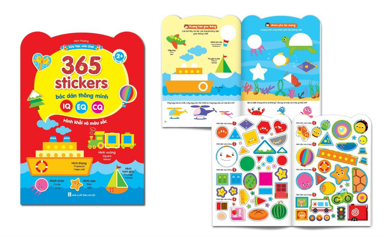Sách - 365 Stickers bóc dán thông minh (COMBO Bộ 6 cuốn) - VH