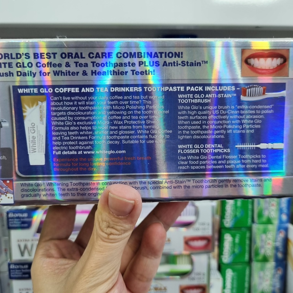 Toothpaste White Teeth White Glo toothpaste pineapple mouth adult suction thuốc, drinking coffee/set toothpaste White Glo 150g (red/purple/green/yellow/white)-pegastore