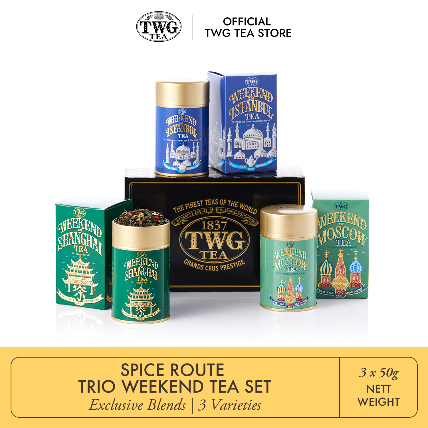 TWG Tea | Spice Route Trio Weekend Tea Set in Haute Couture Tea