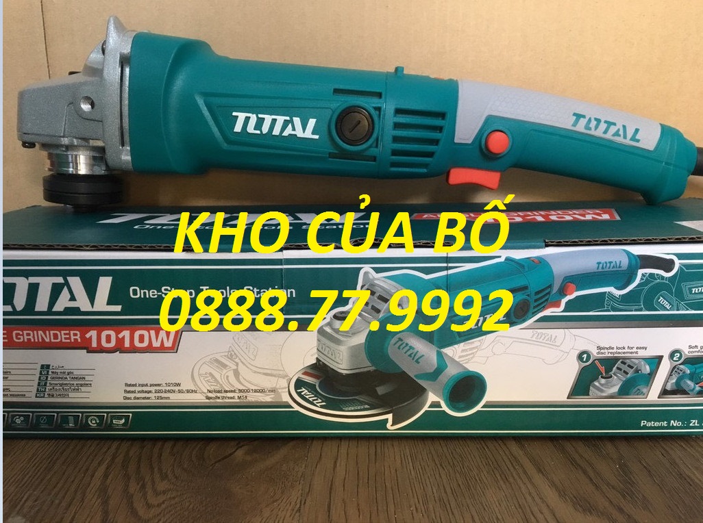 1010w - 125mm máy mài góc trục m14 total tg1121256-3