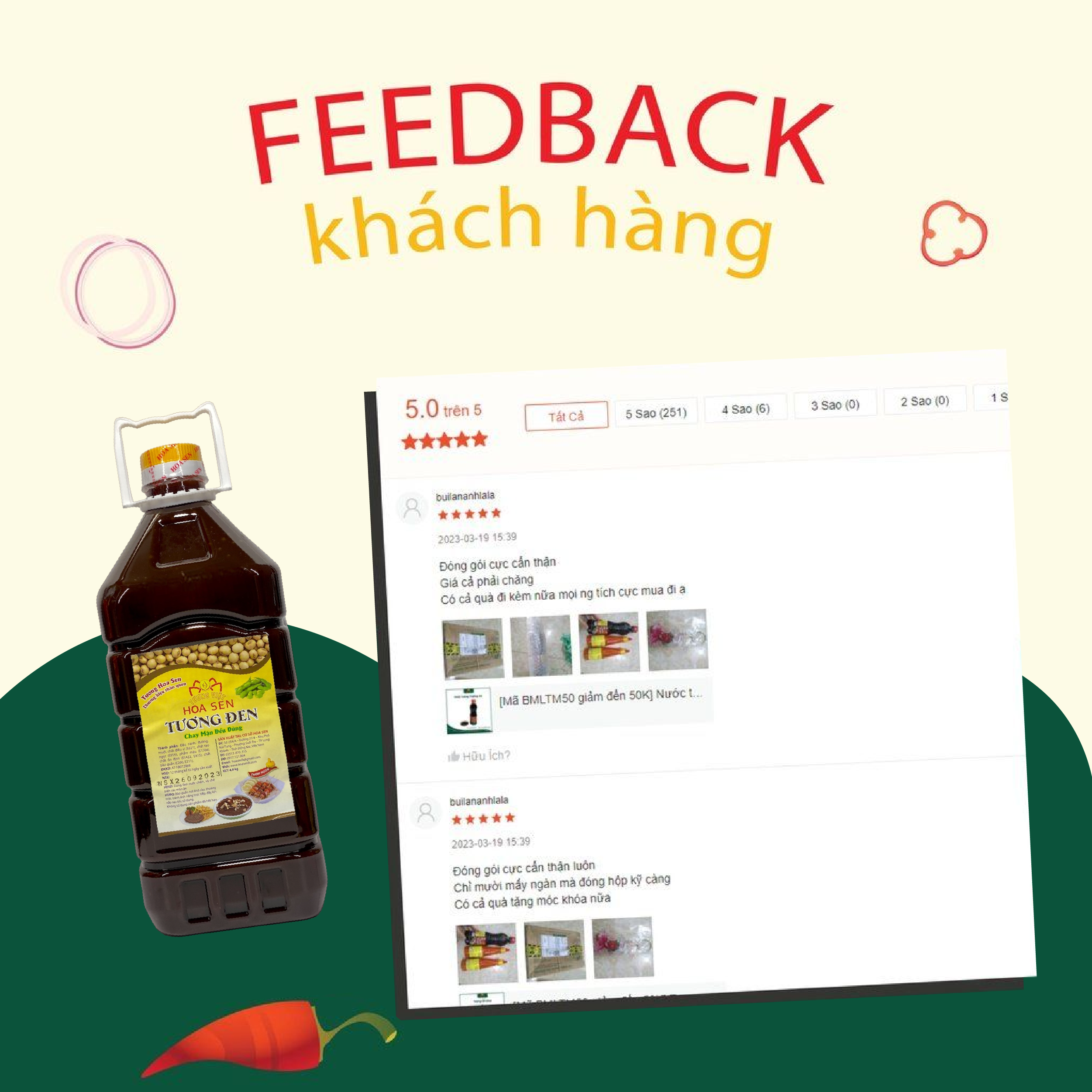 Tương Đen Bình Pet 4,8kg - Tương Việt Hoa Sen