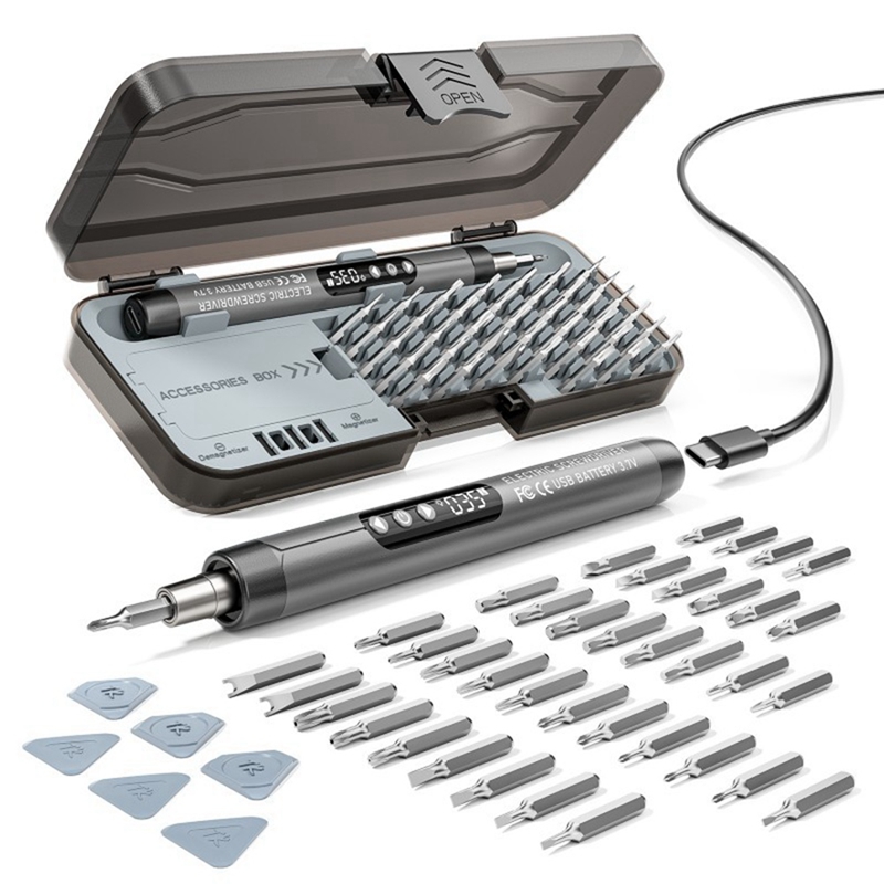 【Latest model】Electric Screwdriver 47 in 1 Mini Cordless Adjustment Power Drill Multifunction Power Screwdriver Repair Tool Kit