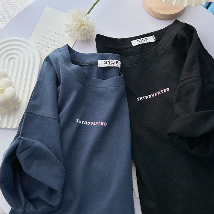 Áo thun 3158 form rộng mẫu INTROVERTED