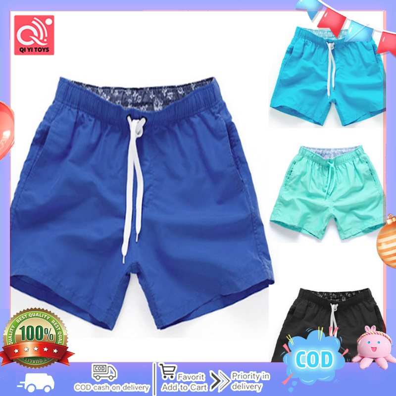 2023 New Men Beach Shorts Summer Casual Solid Color Beach Pants Sports