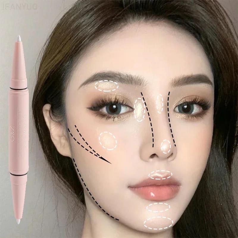 Matte%20Pearl%20White%20Highlighter%20Pen%20Double-headed%203D%20Contouring%20Make%20Up%20Stick%20Face%20Multifunctional%20Lying%20Silkworm%20Brighten%20Pencil%20-%20Image%2010