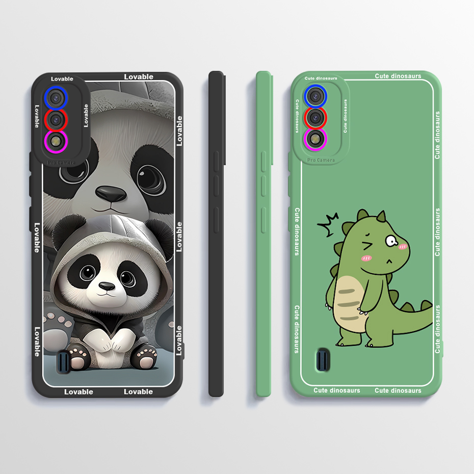 Itel a37 / itel a26 soft case cute dinosaur pattern liquid silicone protective back cover for itel a26 a37 casing