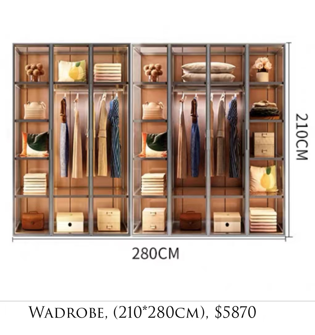 Glass Wardrobe Collection Designer Luxury Walkin Wardrobe Tempered