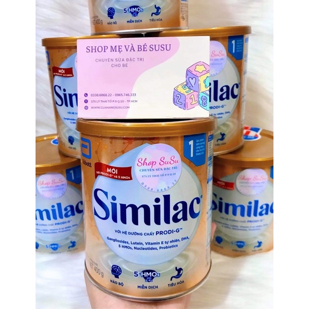 (DATE MỚI NHẤT) SỮA SIMILAC IQ HMO Số 1 CHO BÉ (0-6 tháng) 400G mẫu cũ
