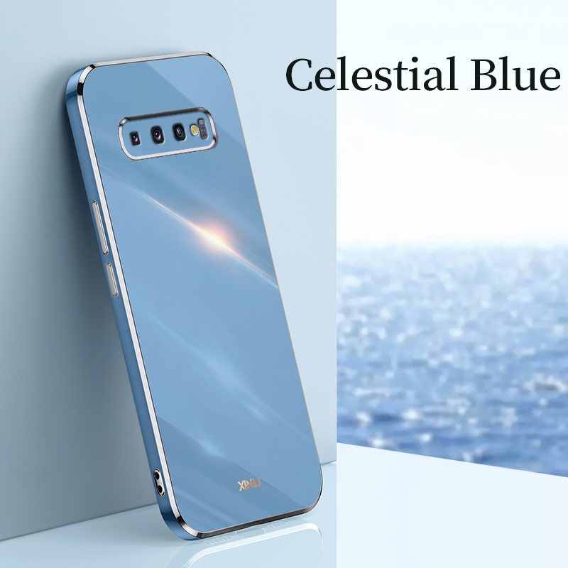 YBD Plating phone Case For Samsung Galaxy S10 Plus Casing Precise Camera Protection cases Luxury Straight Edge Cover