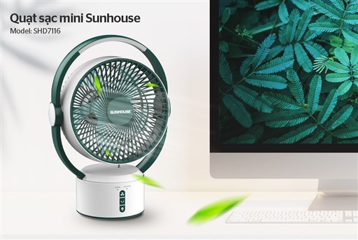 Quạt tích điện sunhouse SHD7116
