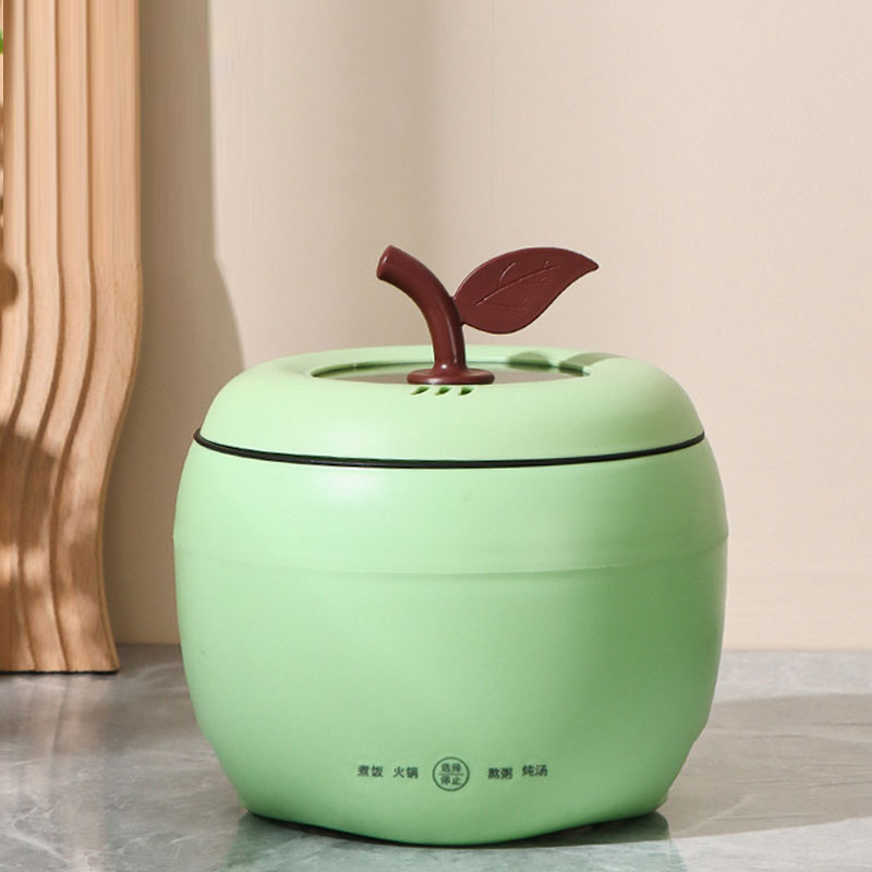 TAIDU Apple-shaped electric cooker, mini electric cooker, multi-function rice cooker, smart instant noodle pot, non-stick pot