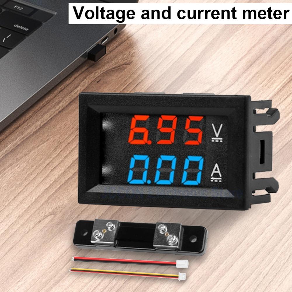 【Original】Digital Voltage Current Meter 0.56inch LED Display 10A 50A 100A Amp Volt Amp Tester High Precision for Home Office