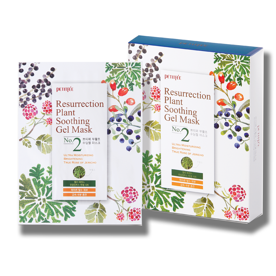 Mặt nạ mặt PETITFEE Resurrection Plant Soothing (hộp 10 gói)