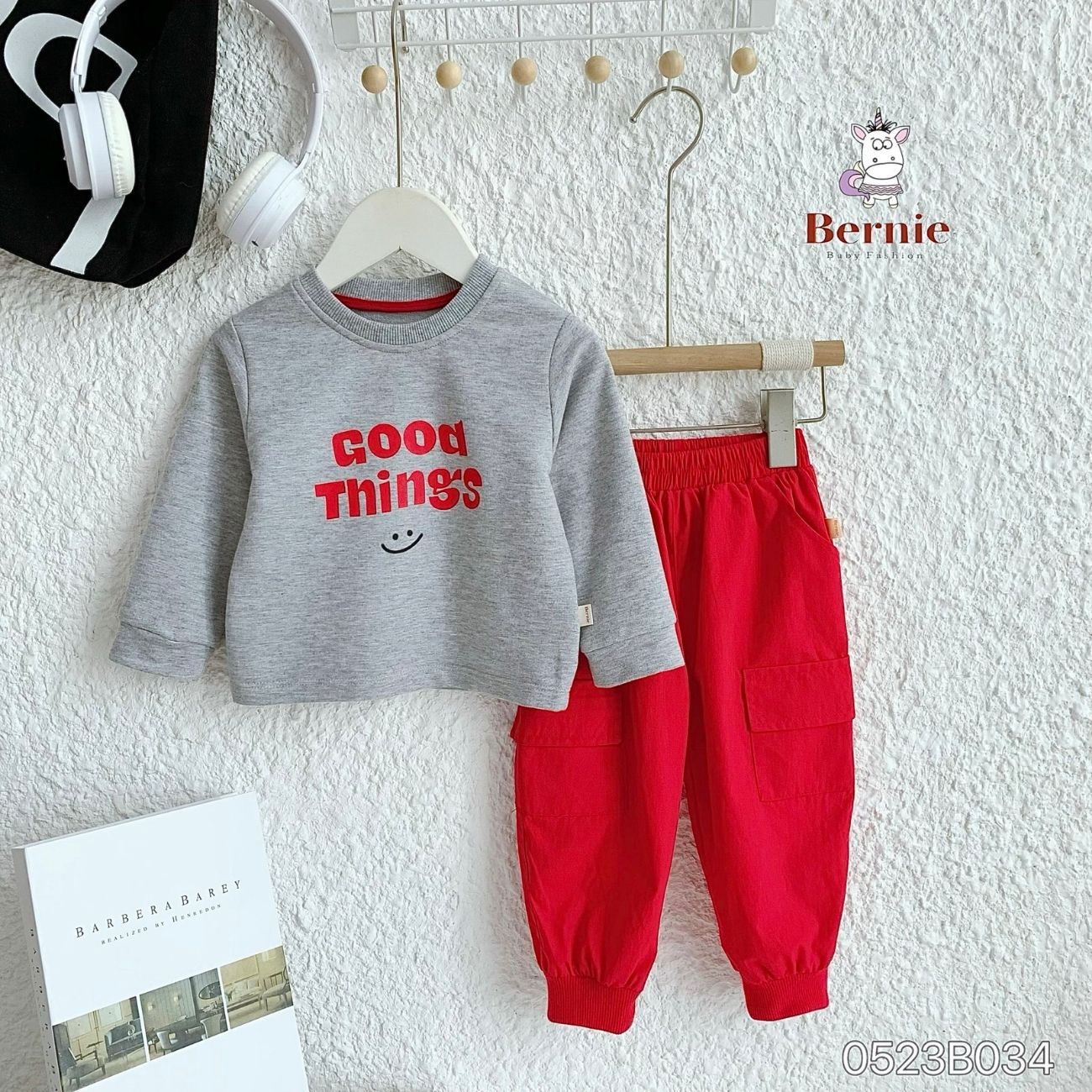 Long-sleeved autumn and winter clothes for boys Good things for school and outings 1 to 7 years old BERNIE kids