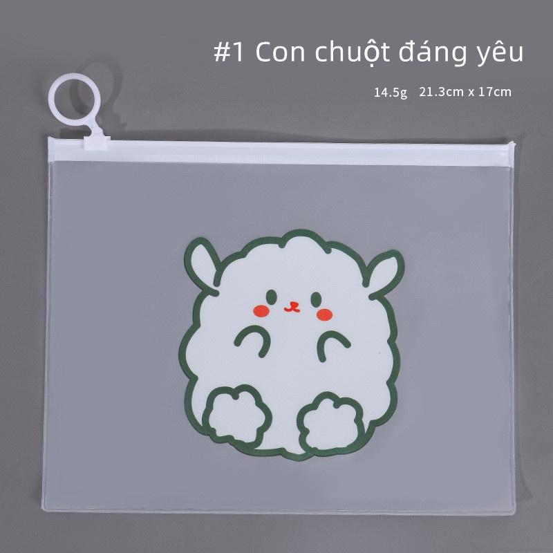 Cartoon pen bag transparent pen box stationery paper storage bag, waterproof pen container