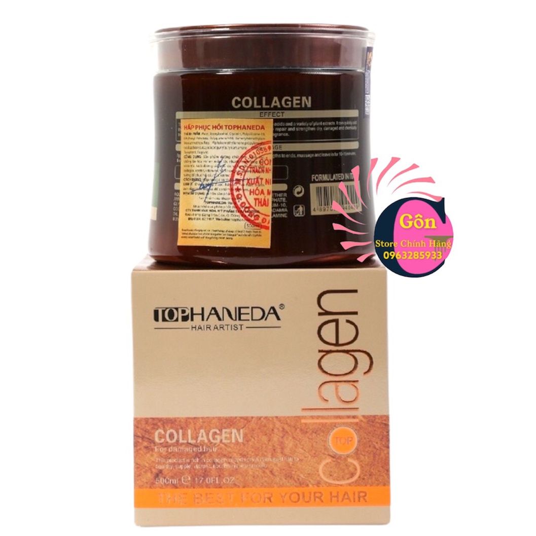 Ủ Tóc  Kem Ủ Tóc Phục Hồi Haneda Top Collagen 500ml hấp tóc chính hãng