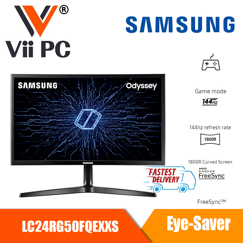 monitor samsung odyssey lc24rg50fzrxen 24 1920x1080px 144hz 4 ms curved