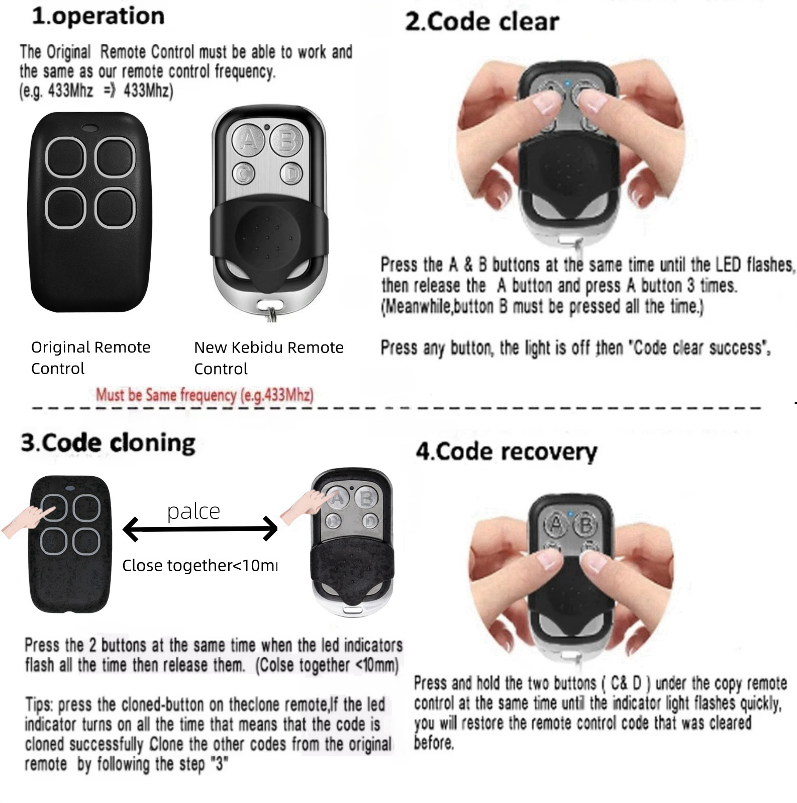315MHz/433MHz%20Metal%20Four-key%20Garage%20Door%20Remote%20Control%20Cross-border%20Access%20Control%20Clone%20Remote%20Control%20-%20Image%207