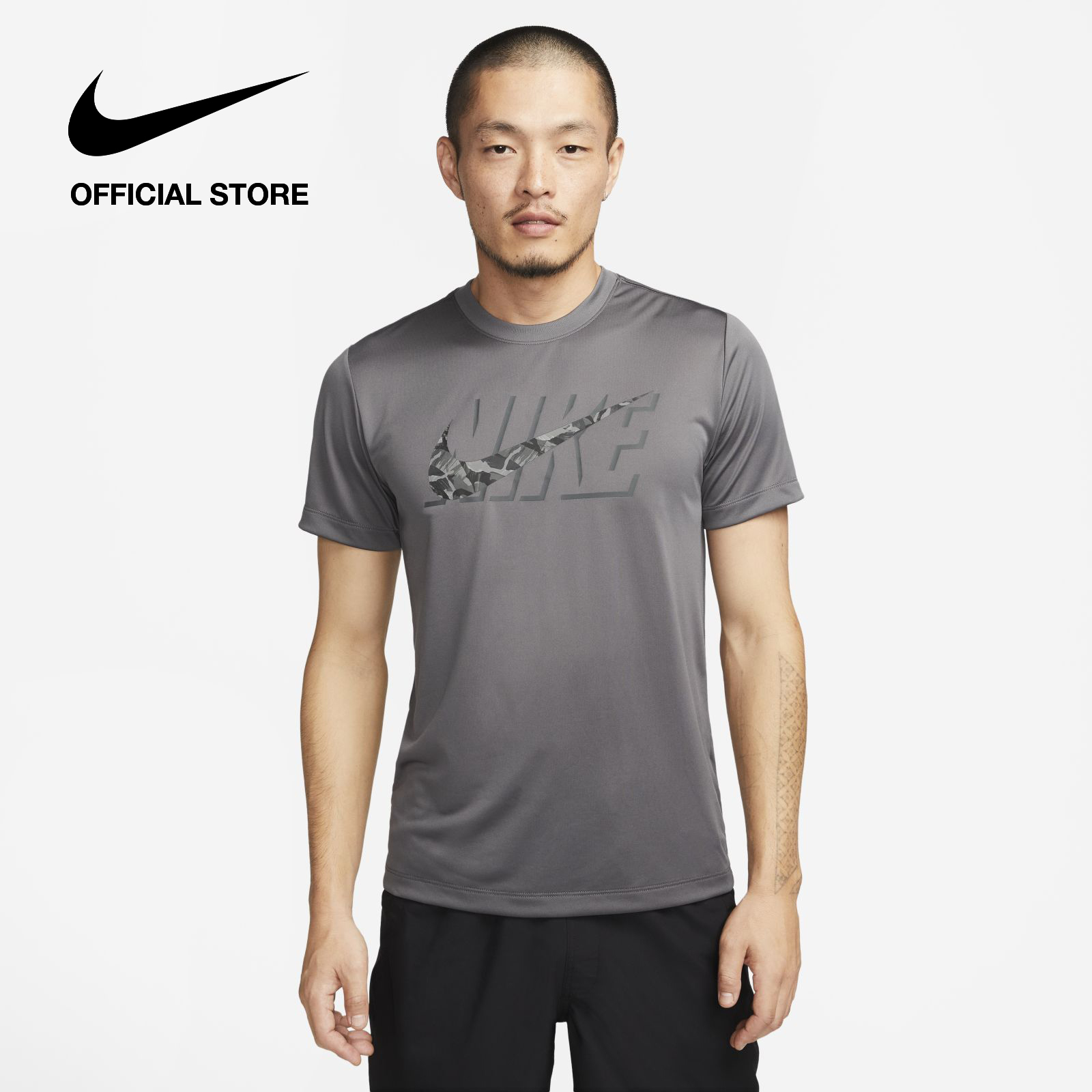 Nike Dri-FIT Men's Camo T-Shirt - Iron Grey | Lazada Singapore