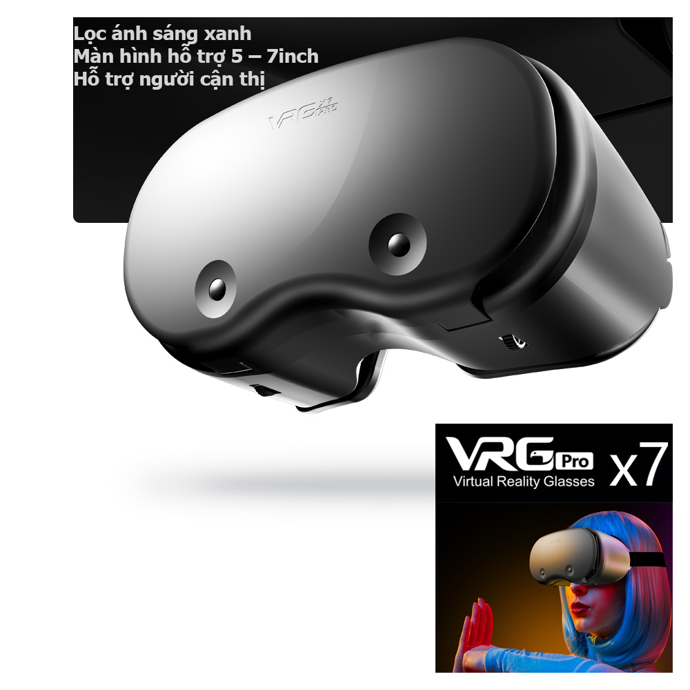 Kính thực tế ảo 3D VRG Pro X7 - hỗ trợ blue lens cho điện thoại 5 - 7 inch