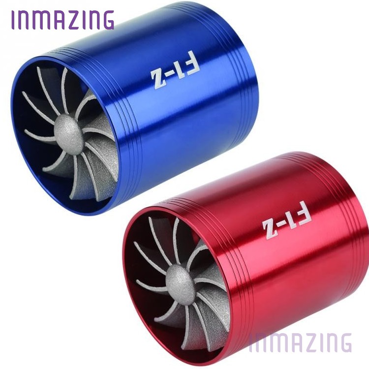 Inmazing Car Air Intake Dual Fan Turbine Turbonator Super Charger Turbo