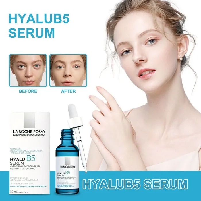 La Roche-Posay Hyalu B5 Pure Hyaluronic Acid Serum for Face, Vitamin B5 +  Hyaluronic Acid + Madecassoside, Hydrating Serum Visibly Plumps Skin, Sensitive Skin Safe, Anti Aging Serum