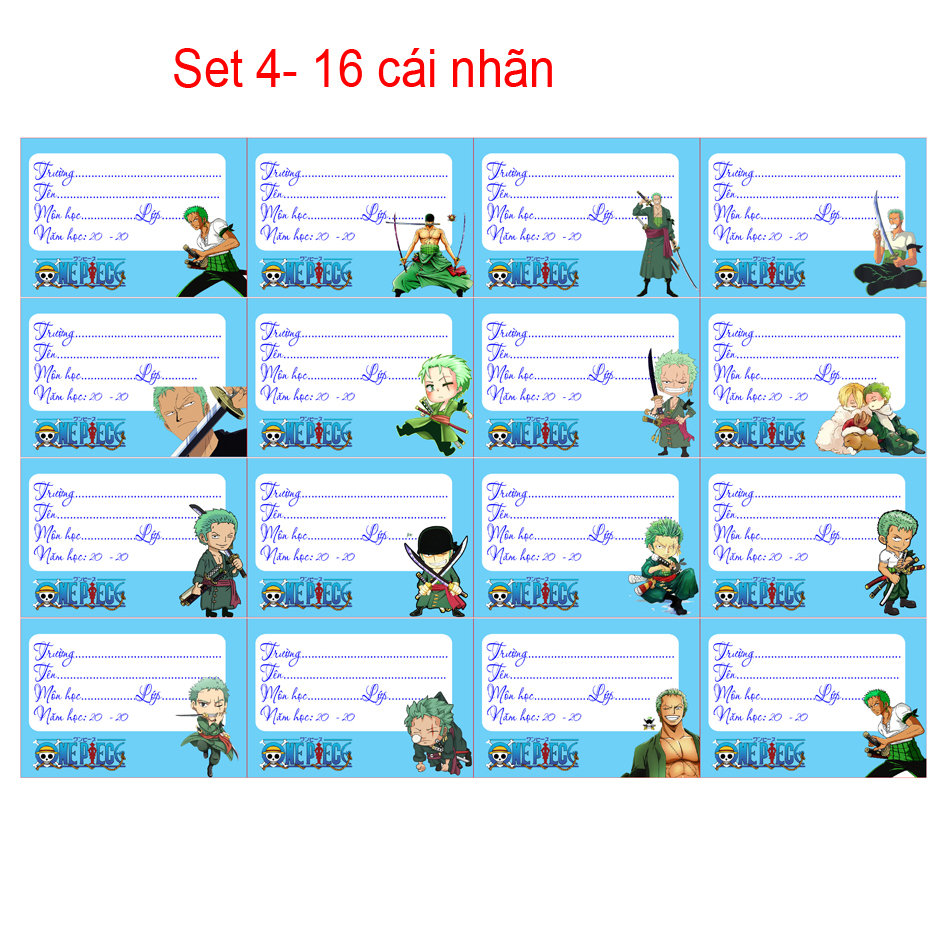 Nhãn vở anime One Piece