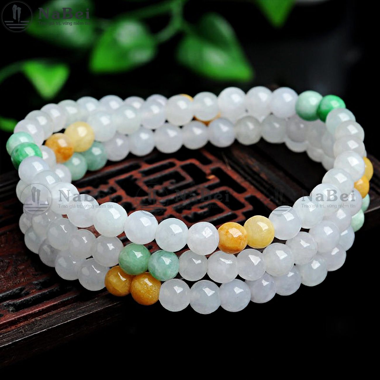 Chuỗi vòng tay bạch ngọc tự nhiên phù hợp mệnh kim, thủy, mộc, hỏa, thổ cho nữ nb141 - phong thuỷ nabei store
