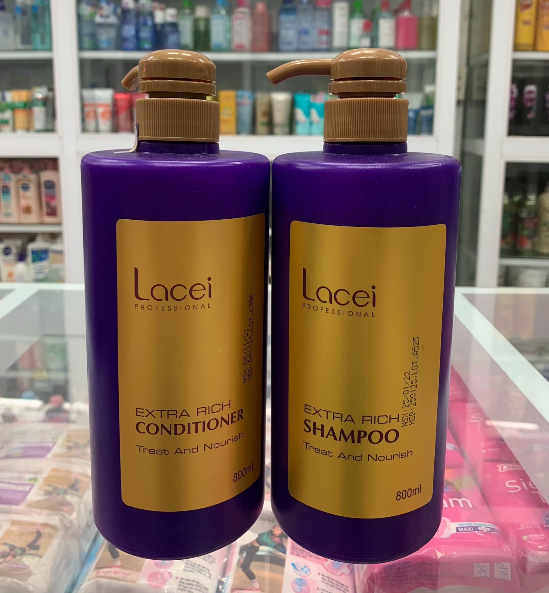 [HCM]Bộ dầu gội xả Lacei Extra Rich 800ml (tím)