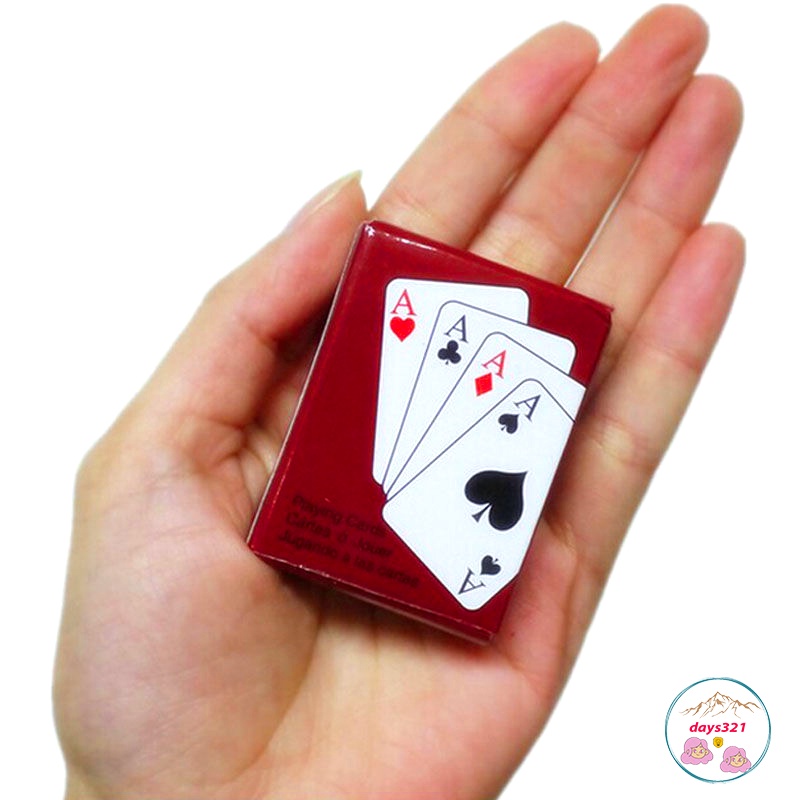 Bộ bài tây mini tỉ lệ 1:12 trang trí cho nhà búp bê - msp101650