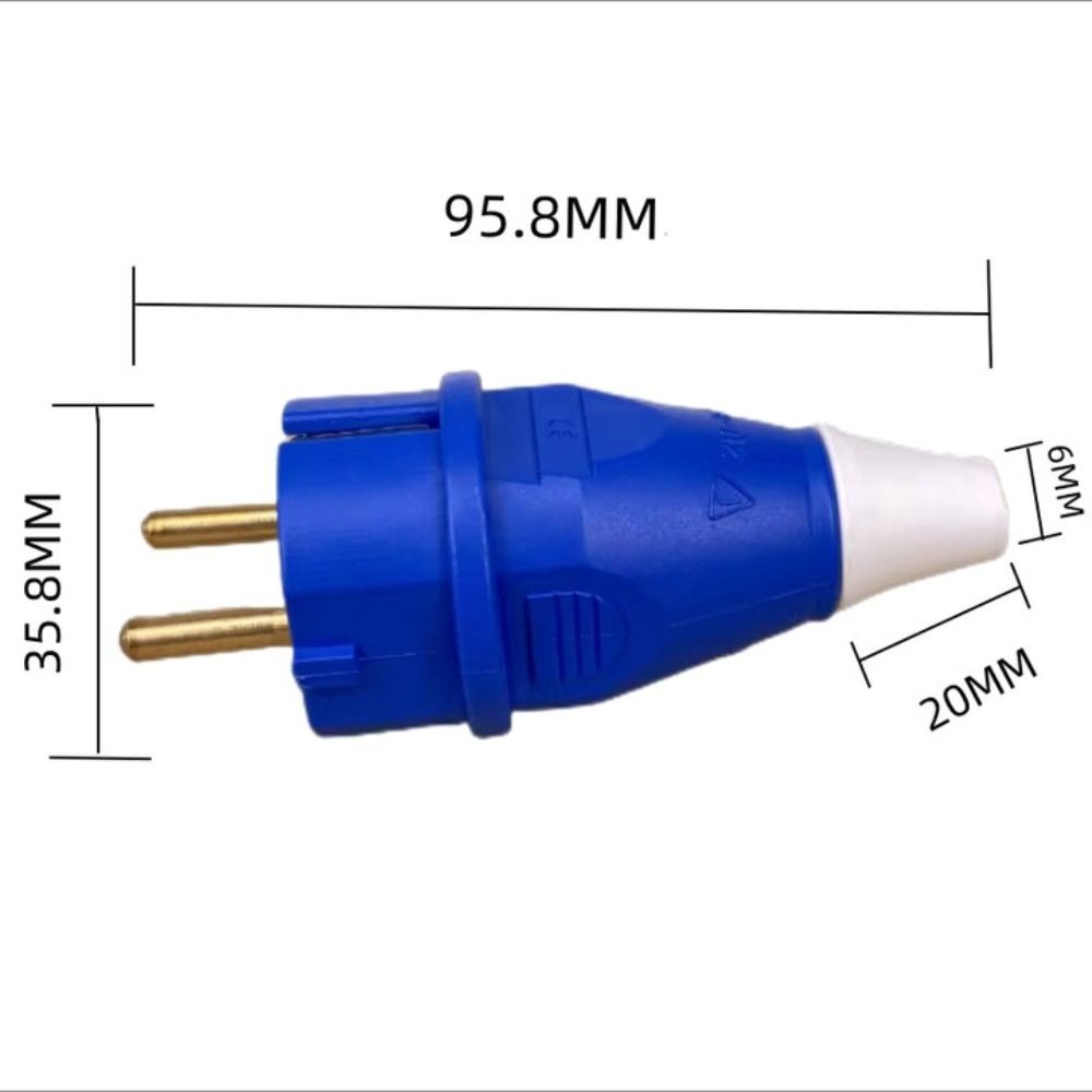 New Rewireable EU Male Plug Extension Cord 2Pin Female Schuko ...