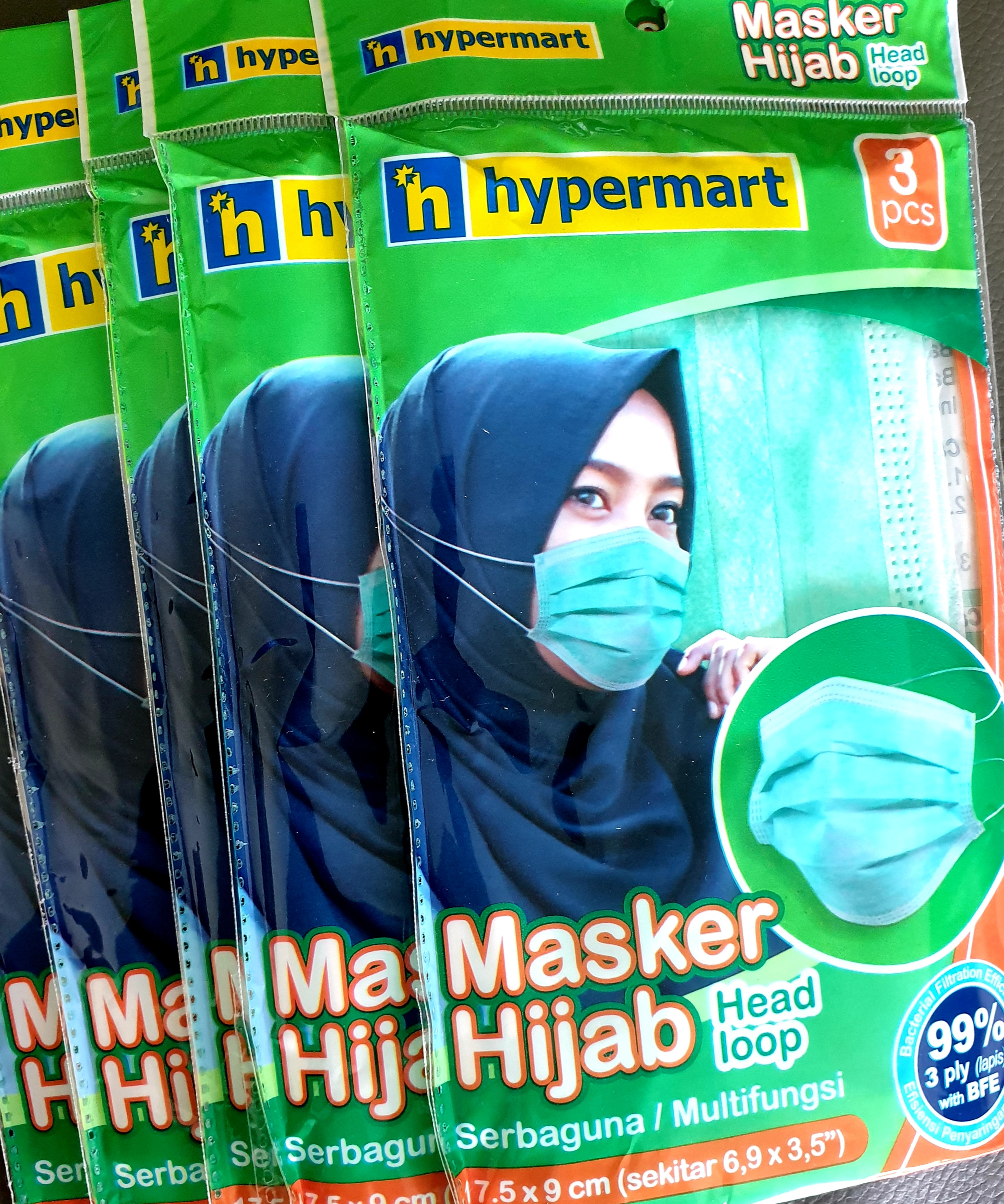 masker hijab 3 ply